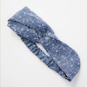 Barely worn patterned chambray LOFT headband